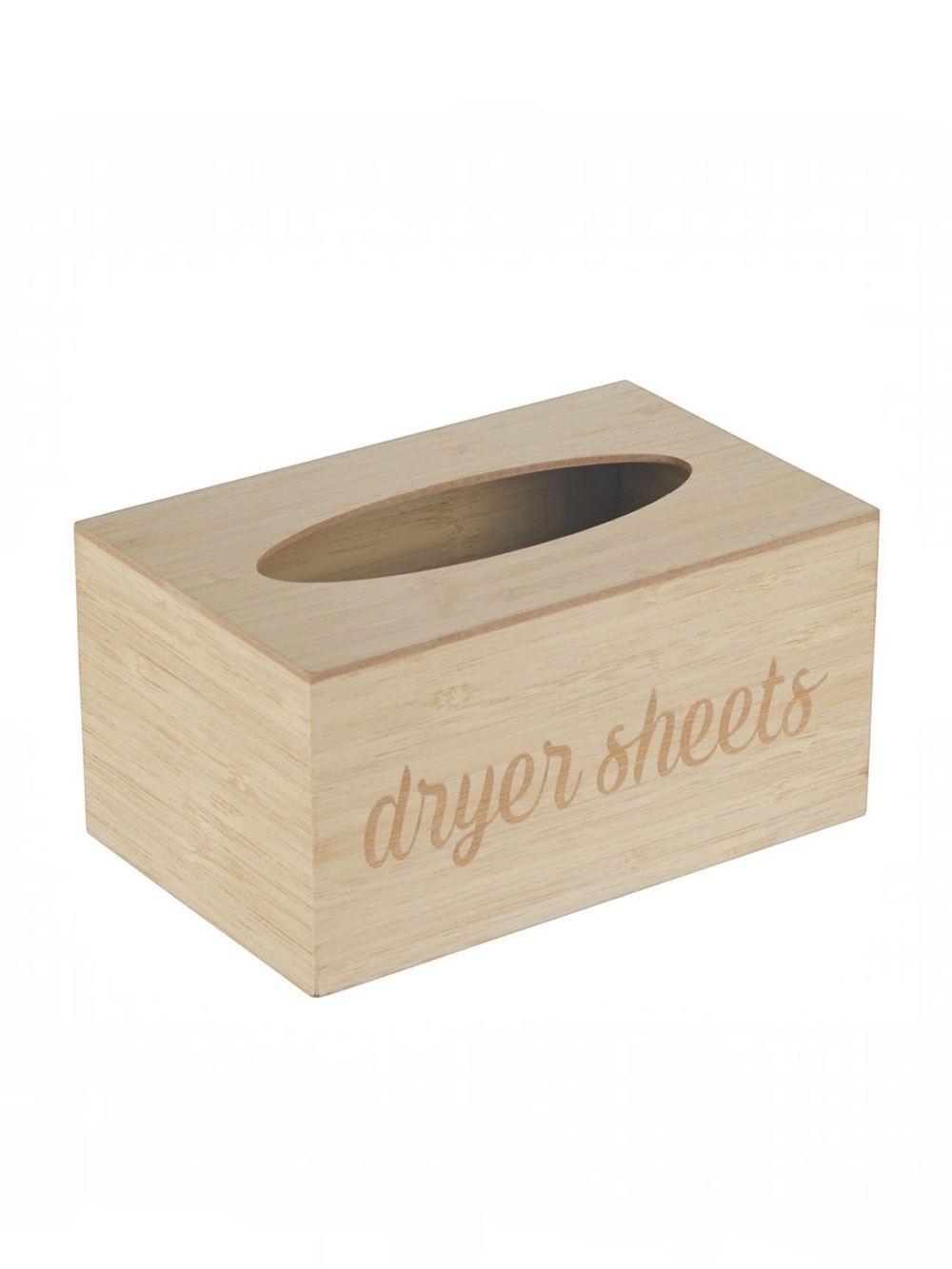 Natural Wood Dryer Sheets Holder Box